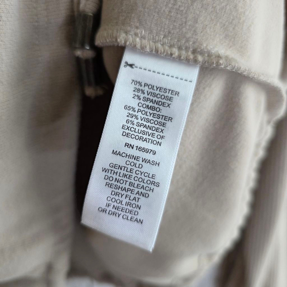 Women's Cable & Gauge Studio Beige Cowl Neck Sweater S - Picture 3 of 7